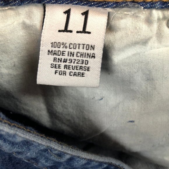 Almost Famous Jeans 11 31 Destroyed Distressed Torn Holes Acid Wash Skinny Blue - Picture 8 of 12